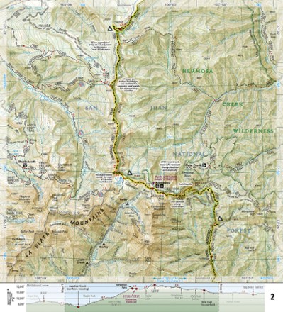 National Geographic Colorado Trail South: Durango to Monarch Topographic Map Guide 2