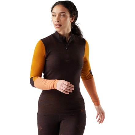 Smartwool Intraknit Thermal Merino Colorblock Quarter-Zip Base Layer Top - Women's 1