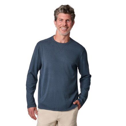 Free Country Sueded Pique Long-Sleeve Crew Shirt - Men's 0