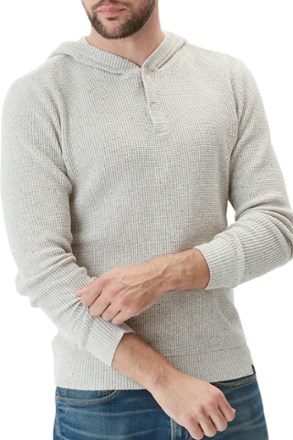 Threads 4 Thought Waffle Knit Henley Hoodie Sweater - Men's 3