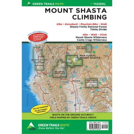 Green Trails Map 1122SXL - Mount Shasta Climbing 0