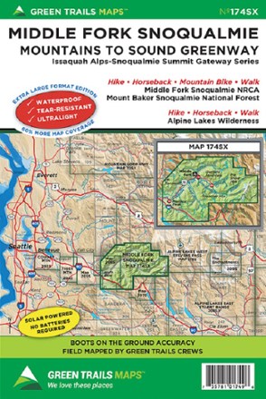 Green Trails Map 174SX - Middle Fork Snoqualmie