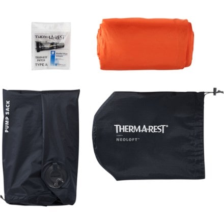 Therm-a-Rest NeoLoft Sleeping Pad Packaged contents | Regular Wide shown