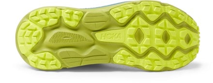 HOKA Challenger 7 GTX Trail-Running Shoes - Men's Sole view (Outer Space/Dark Citron)