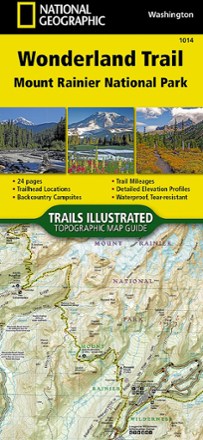 National Geographic Wonderland Trail Topographic Map Guide 0