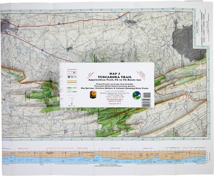 Patc Map J Tuscarora Trail Appalachian Trail Pa To Pa Route 641 Rei Co Op