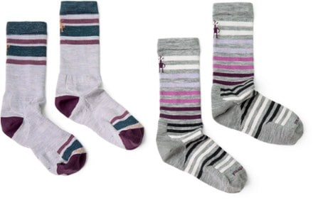 Smartwool Everyday Spruce Street/Top Split Cushion Crew Socks - Women's - 2 Pairs 0