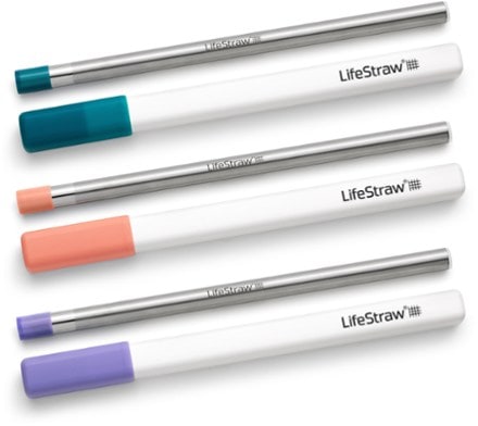 LifeStraw Sip Reusable Stainless-Steel Water Filter Straw - Package of 3 0