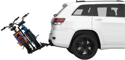 Yakima OnRamp LX Bike Rack Loaded tilt for trunk access