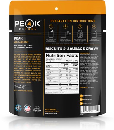 PEAK REFUEL Biscuits & Sausage Gravy - 2 Servings 1