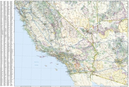 National Geographic United States California and Nevada Adventure Travel Map 2