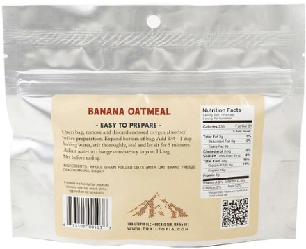 Trailtopia Banana Oatmeal - 1 Serving 1