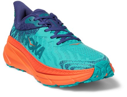 Challenger 7 Trail-Running Shoes - Men's [3/4 view (Ceramic/Vibrant Orange)]