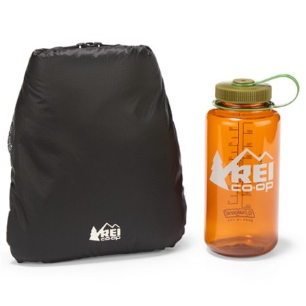 REI Co-op Multi Towel Deluxe In stuff sack (32 fl. oz. water bottle not included; shown for size reference only)