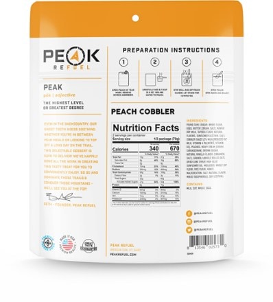 PEAK REFUEL Peach Cobbler - 2 Servings 1