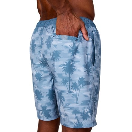 Free Country Contrast Elastic Swim Shorts - Men's 3