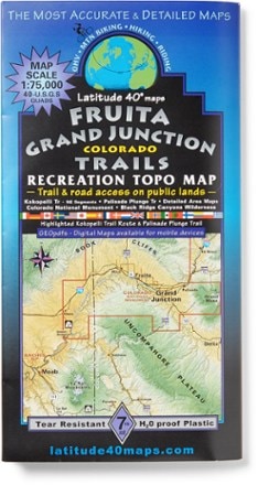 Latitude 40 Maps Fruita/Grand Junction Trails Recreation Topo Map - 7th Edition 0