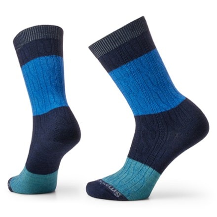 Smartwool Everyday Color Block Cable Crew Socks 0