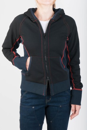 double zipper hoodie jacket