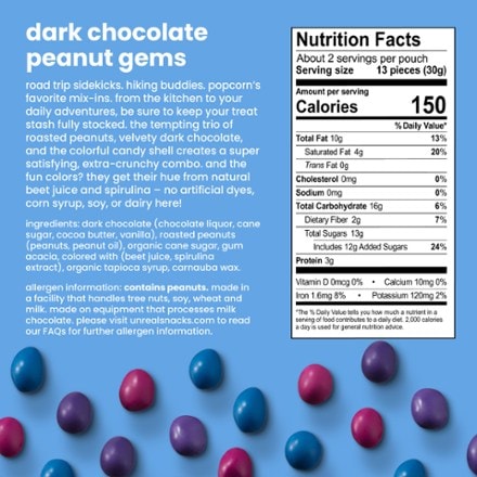 UNREAL Dark Chocolate Peanut Gems 1