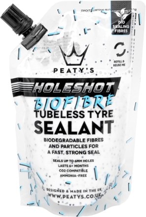 Peaty's Holeshot BioFibre Tubeless Tire Sealant - 120 ml Trail Pouch 0