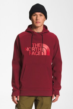 Red north face online half zip