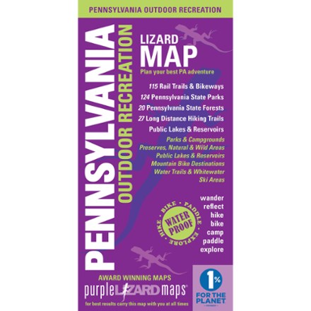 Purple Lizard Maps Pennsylvania Outdoor Recreation Map 0