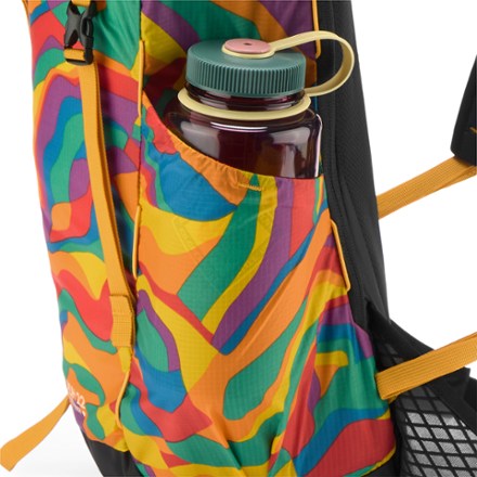 REI Co-op Flash 22 Pride Edition Pack Water bottle pocket (Water bottle not included)