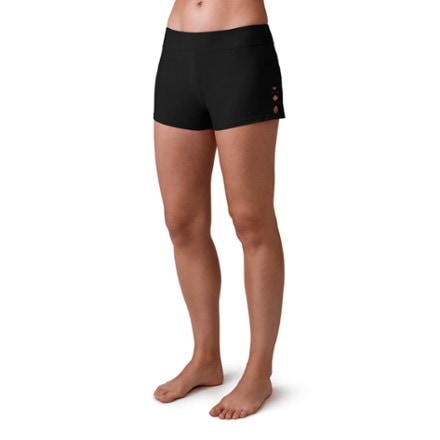 Free Country Laser-Cut Swim Boy Shorts - Women's 0