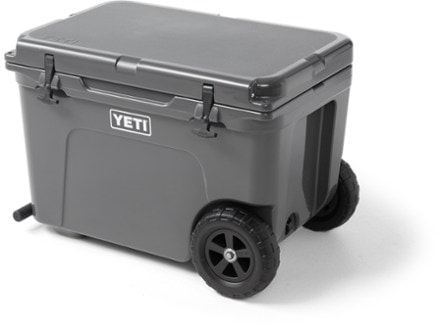 YETI Tundra Haul Wheeled Cooler 3/4 front view (Charcoal)