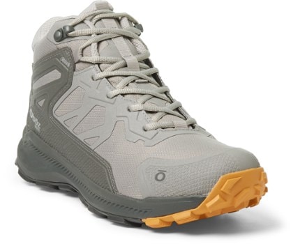 Oboz Katabatic Mid Waterproof Hiking Boots - Men's 3/4 view (Hazy Gray)