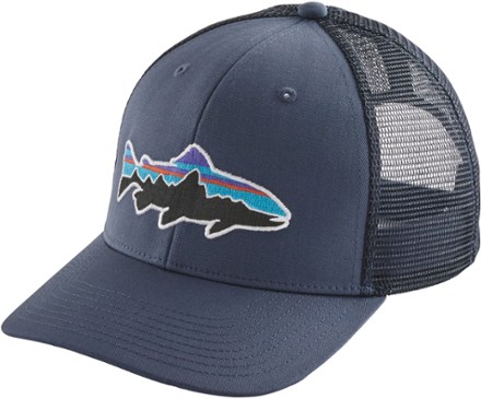 patagonia fitz roy horizons trucker hat dolomite blue