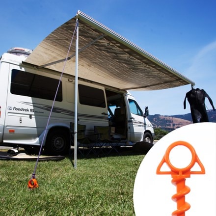 Nite Ize Orange Screw Ultimate Ground Anchors - Large - Package of 2 5