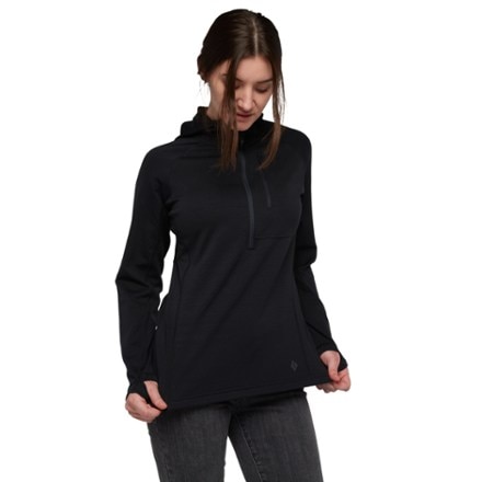 Black Diamond Coefficient LT Fleece Quarter-Zip Hoodie - Women's 1