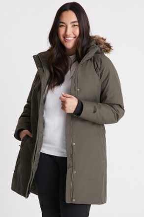 north face arctic parka ii green