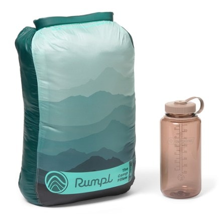 Rumpl Camp Pillow 32 fl. oz. water bottle for scale (not included)