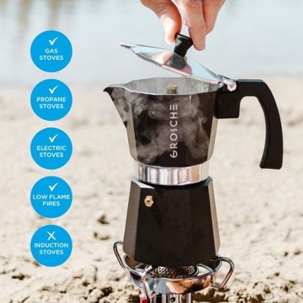 GROSCHE Milano Stovetop Espresso Maker Moka Pot - 15 fl. oz. 2