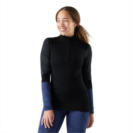 Smartwool Intraknit Thermal Merino Colorblock Quarter-Zip Base Layer Top - Women's 1