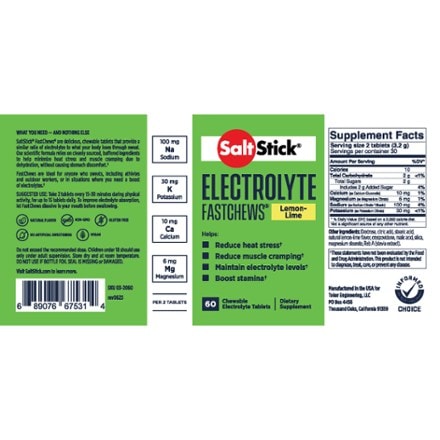 SaltStick FastChews Chewable Electrolyte Tablets - 60 Tablets 1