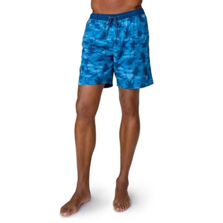 Free Country Contrast Elastic Swim Shorts - Men's 0