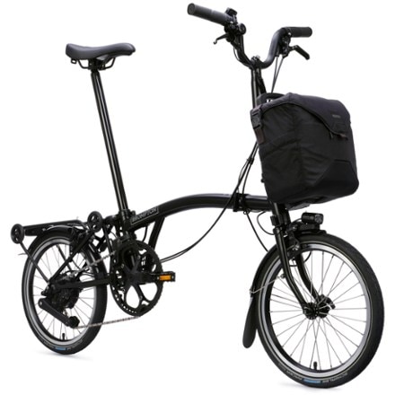 Brompton C Line Electric 4-Speed Mid Handlebar Bike with Rack 1