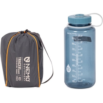 NEMO Tracer Blaze Endless Promise Sleeping Bag Liner Water bottle for scale only (water bottle not included)