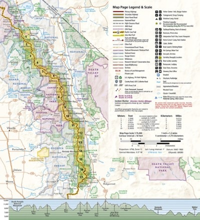 National Geographic Pacific Crest Trail Topographic Map Guide: Sierra Nevada South 1