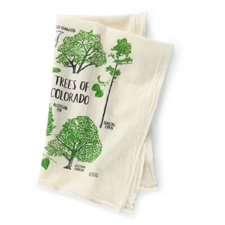 Claudia Pearson Field Guide to Colorado Trees Tea Towel 1