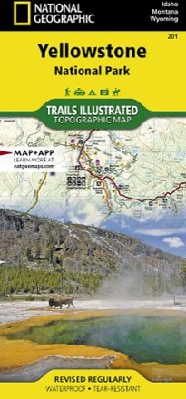 National Geographic Yellowstone National Park Trail Map 0