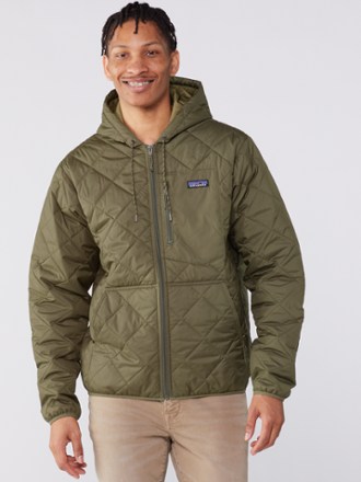 Patagonia men's diamond quilted bomber hoody sediment on sale