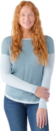 Smartwool Shadow Pine Colorblock Crew Sweater - Women's 1