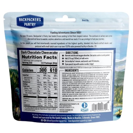 Backpacker's Pantry Dark Chocolate Cheesecake Mix - 2 Servings 1