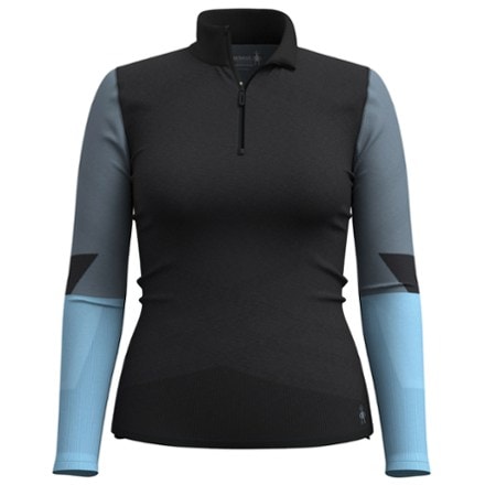 Smartwool Intraknit Thermal Merino Colorblock Quarter-Zip Base Layer Top - Women's 0