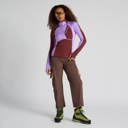 SENIQ Joytrek Grid Fleece Zip-Neck Pullover - Women's 3